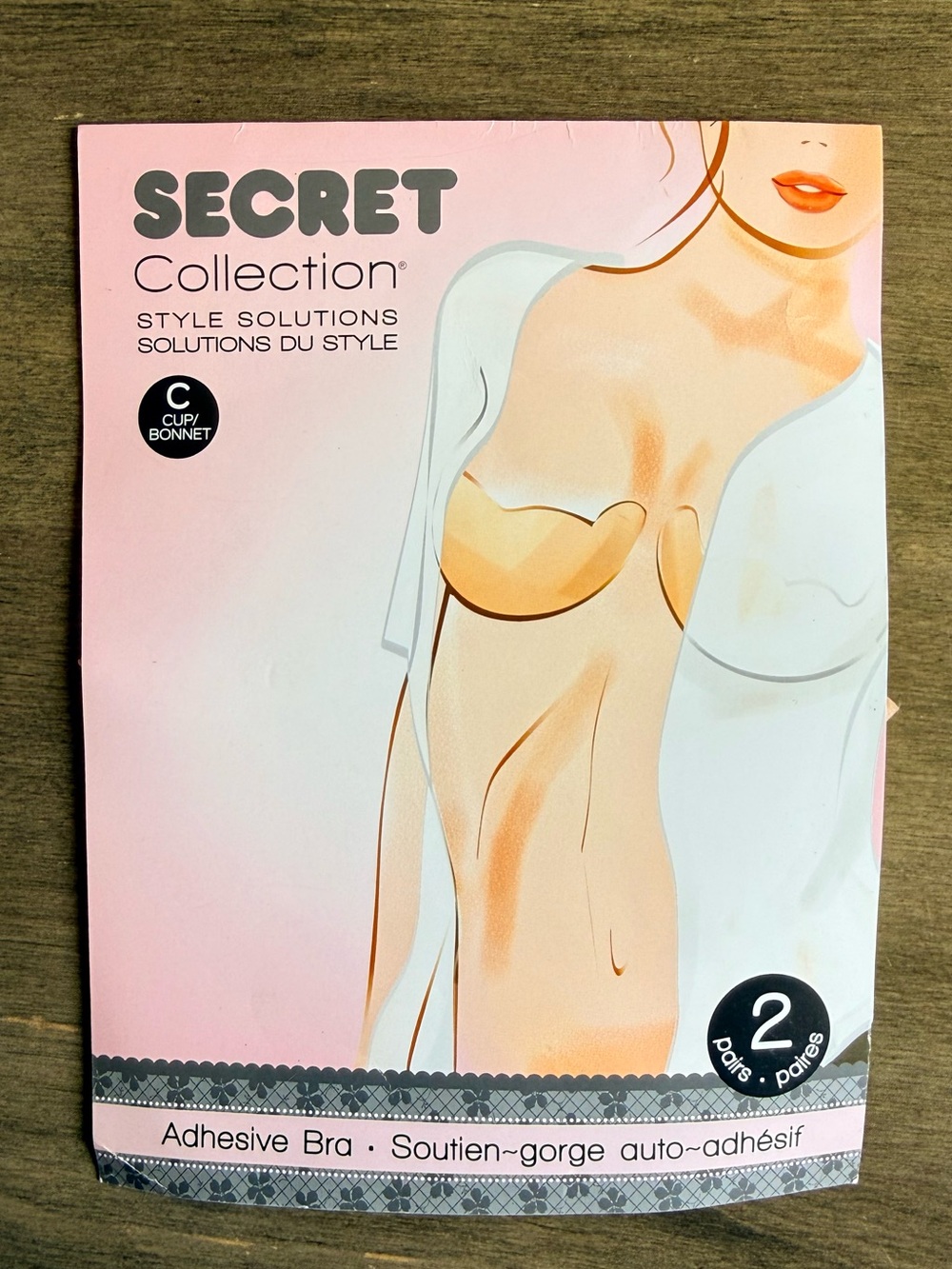 Secret Solution Adhesive Bandeau Bra - Nude (2 Pairs)